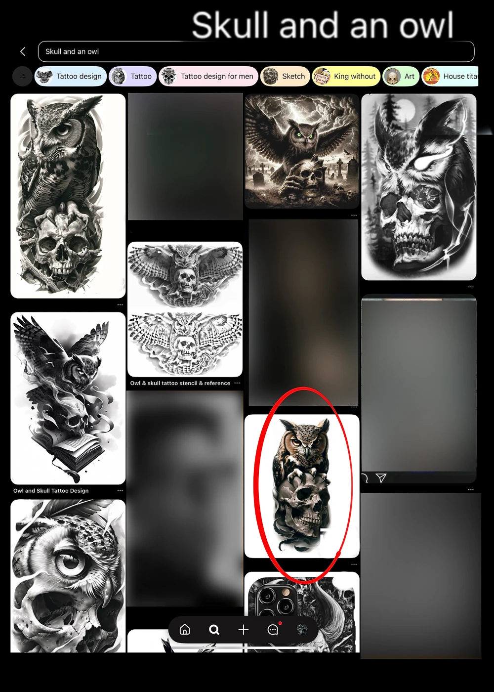 Detailed view of tattoo design